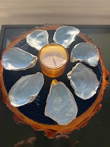 Decoupage Shell Candle Holder or Wall Hanging 10’ Diameter| Coastal Beach Décor| Table Décor| Shell Gift| Oyster Shell Art - Etsy Canada