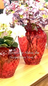 Spotted in Aldiss, the viral Strawberry Vases! 🍓 shop online today from £25.99 🙌 https://bit.ly/3uuo9XG | Aldiss
