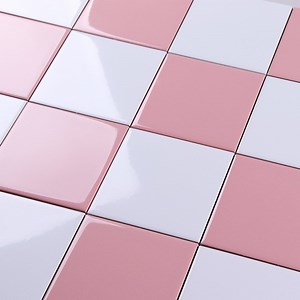 [Hot Item] Pink Glossy Ceramic Wall Tile 10X10cm for Backsplash Decoration