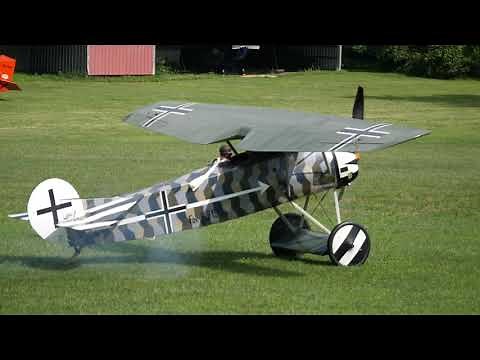 Old Rhinebeck Fokker D.VIII Startup and Takoff