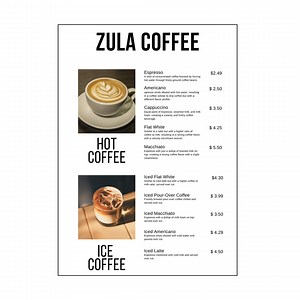 Coffee Bar Menu Template, Editable Cafe Price List (A4 Canva Design) - Etsy