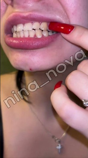 Girl's teeth and tongue brushing
