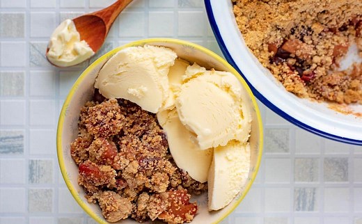 Apple and Cherry Crumble