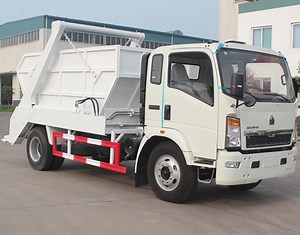 [Hot Item] HOWO 4X2 5cbm 5tons Swing Arm Container Garbage Truck