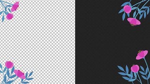 Flower Frame Backgrounds Alpha Looped