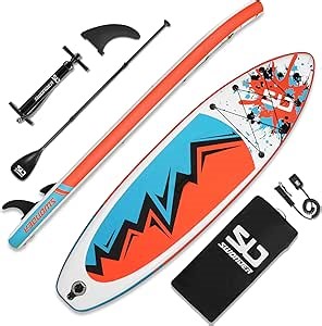 Swonder Inflatable Stand Up Paddle Board for Adult & Youth, 17.2 lbs Ultra-Light, Super Steady SUP w Non-Slip Deck, Full Premium Accessories - Paddle, Backpack, Leash, and Pump