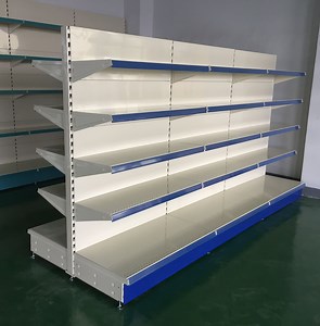 [Hot Item] Saudi Arabia Supermarket Shop Fitting Gondola Metal Shelving Wall Display Shelf Rack
