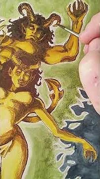 painting a medieval succubus & incubus short artistic nudity documentary #fantasyart #painting