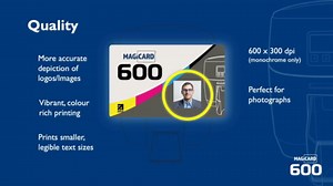 Specialist ID Magicard 600 Dual Sided ID Badge Printer PVC Card Printer Machine Bundle with 100 Blank Cards - YMCKOK Ribbon & Cleaning Kit for Corporate, Healthcare, Education 3652-5021