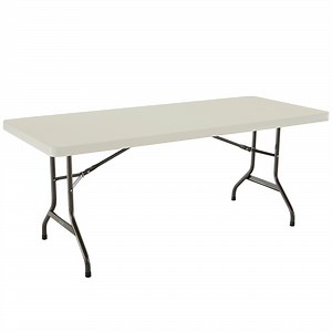 Lifetime Folding Table, 30" x 72" Plastic, Almond - 4/Pack
