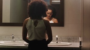 Sad Girl Crying Problems In Office Toilets Stock Footage SBV-329796661 - Storyblocks