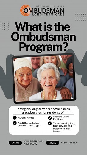 Learn about how the Virginia Ombudsman Program advocates for you! #Ombudsman #ResidentEmpowerment | Virginia Department for Aging and Rehabilitative Services