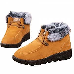 CHICVOMEY Women's Winter Boots with Fur Lining Thermal Snow Boots Waterproof Non-Slip Outdoor Platform Ankle Boots Comfortable & Warm