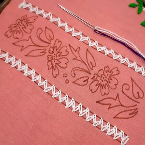 364K views · 1.7K reactions | Fantastic Hand Embroidery border design | DIY GreenHaven | Facebook