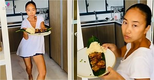 Ca sĩ Đoan Trang bưng đồ ăn, bất ngờ những món cô làm đãi hội chị em