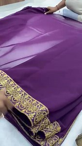 Rs. 6400.00 SAREE GEORGATE BLOUSE BANGLORI SILK WORK EMBRODERY BEAUTIFUL BOLLYWOOD CELEBRITY SAREE WITH EMBRODERY WORK BORDER AS WELL AS FRONT WORK PORTION FOR BLOUSE | Hi Fab exim