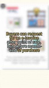 Buyers can request for an e-Invoice after point of sales LHDN...