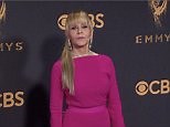 Pretty in Pink! Jane Fonda arrives at 2017 Emmys red carpet
