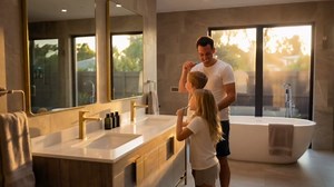Fine Fixtures Hamilton 36 Inch Bathroom Vanity with Sink – Modern Design, Soft-Close Doors, Storage Drawers, Durable Build – Matte White Vanity for Small Bathrooms