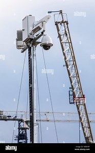 Bauwatch, a security company, specialized on construction sites, video surveillance, protection against theft and vandalism Stock Photo - Alamy