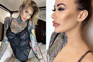 ‘Britain’s most tattooed woman’ shows what she looks like with ink covered up