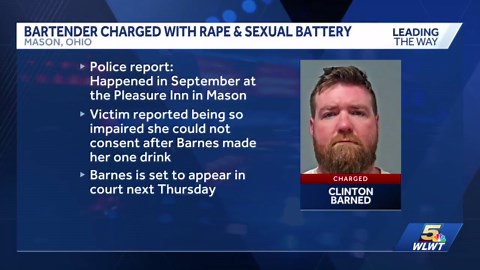Mason bartender facing rape, sexual battery charges