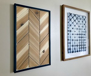 Cedar Chevron Wood Wall Art