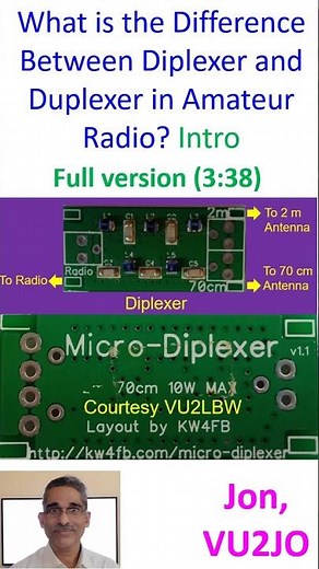 What is the Difference Between Diplexer and Duplexer in Amateur Radio?
