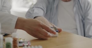 Close Male Hand Oxygen Saturation Meter Doctor Checking Patient Indoors