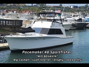 Pacemaker 48 Sportfisher Walkthrough — Deep-V Ride, 150 sq ft Cockpit, Bridge Lounge