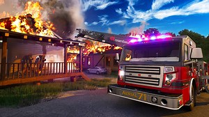 Firefighters responding to an out of control fire that destroyed four cabins at a summer camp in a brand new game called Firefighting Simulator Ignite. The fire gets out of control and leads to a mayday being called for a firefighter down. Can we rescue them in time? | Ace2k7 Gaming