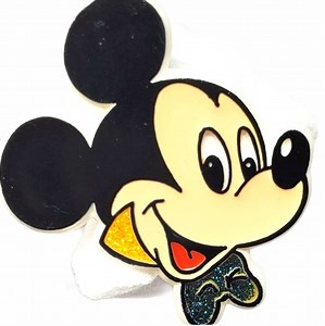 Disney Mickey Plastic VTG Very Rare H2F Pin - Sparkling Nostalgia!