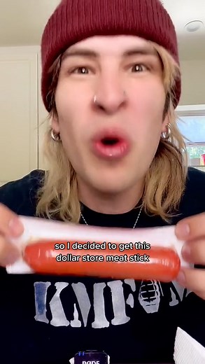 Meat Stick From The Dollar Store👀 #meat #cheap #hot #dollarstore #viral #reels | Jake Webber