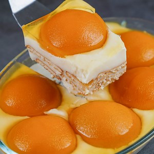 Peach Pudding Recipe | No Bake Peach Dessert Recipe | Peach Jello Pudding Recipe | N'Oven - Cake & Cookies