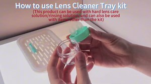 Contact Lens Cleaner Tray, Rinse Dry Cleaning Protein Deposits scleral Lens case Contact Lens Remover Tool 150ml Rinsing Bottle Lens Inserter with Contact Lens Care Kit for RGP/OK/Hard Lens