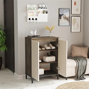[Hot Item] 2 Doors Casual Living Room Decorative Storage Cabinet Wooden Home Furniture Foyer Shoe Rack