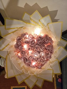 Eternal Pink Roses (30 Count) Heart Shape Flower Bouquet for Sale - Etsy