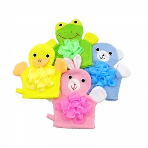 [Hot Item] Cartoon Toys Cute Mesh Loofah Bath Pouf Exfoliating Shower Bath Sponge for Kids