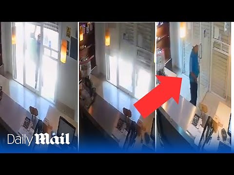 Female bakery employee outsmarts thief and locks him inside