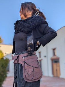Brown Leaf Extra Pockets Hip Bag Fanny Pack #36 ** Markdown ** - Etsy