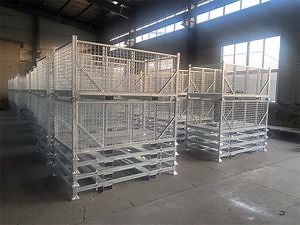 [Hot Item] Warehouse Stackable Forklift Wire Pallet Stillage Cage with HDG Coating