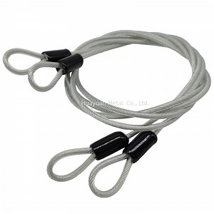 [Hot Item] Braided Steel Coated Security Cable Luggage Lock Safety Cable Wire Double Loop