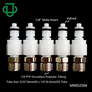 [Hot Item] 1/4" Ptf Valved Non-Valved Coupling Insert Quick Disconnect Connector Water Air Hose Coupling with Metal Lock Nut