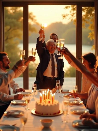 At my 70th birthday, my grandson stood up with a glass in his hand and said, “To Grandpa, the man who thinks money can buy love.” The whole room laughed. My sons, my nieces, my cousins—and even my wife. Her laughter cut deeper than anything else. I didn’t shout. I didn’t ask them to stop. I simply pushed back my chair, nodded once, and walked out into the cold night air. Behind me, their laughter carried on, echoing like a cruel reminder. That night, I sat at my kitchen table with a pen and a ye