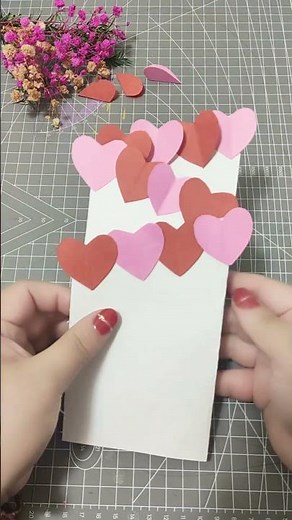 DIY tri-fold 'I LOVE YOU' card tutorial, easy handmade card ideas, step-by-step tri-fold card making