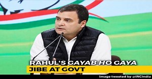 "Gayab Ho Gaya": Rahul Gandhi Coins "Government's New Tagline" |