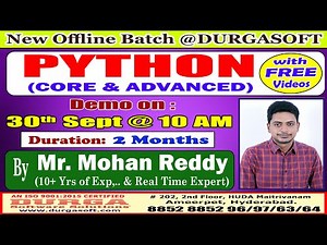 PYTHON (CORE & ADVANCED) Offline Training @ DURGASOFT