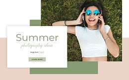 Summer Photography Ideas - HTML Template by Nicepage
