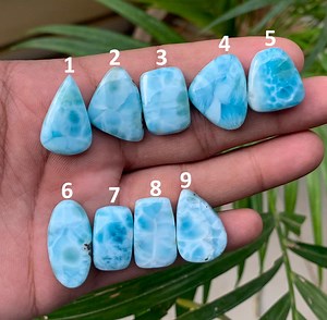 Amazing Blue Color Larimar Cabochon Gemstone, Top Quality Larimar Cabochon Gemstone, Dominican Republic Larimar Loose Gemstone, for Jewelry - Etsy