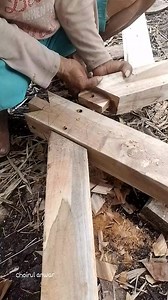 Dowel locking of wooden house triangular frame #woodworking #diy | Choirul Anwar